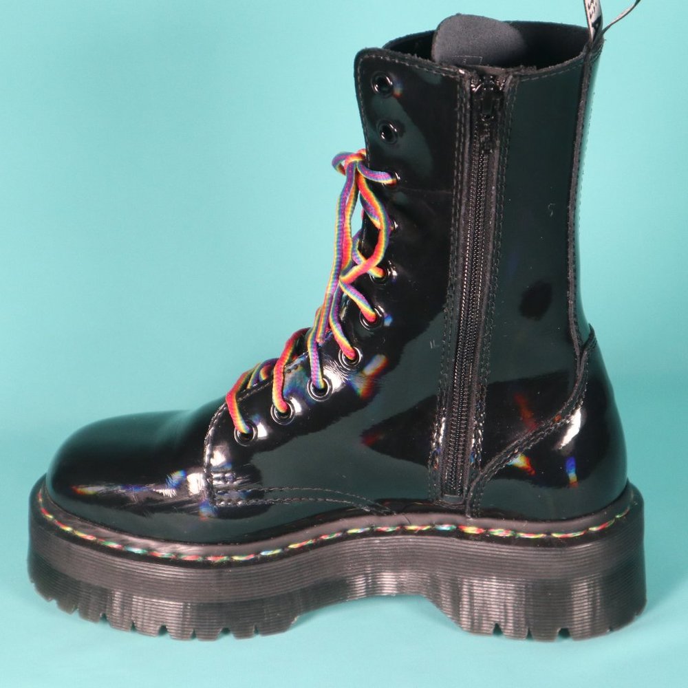 Dr. Marten's Jadon Hi Rainbow Patent Platform Boot